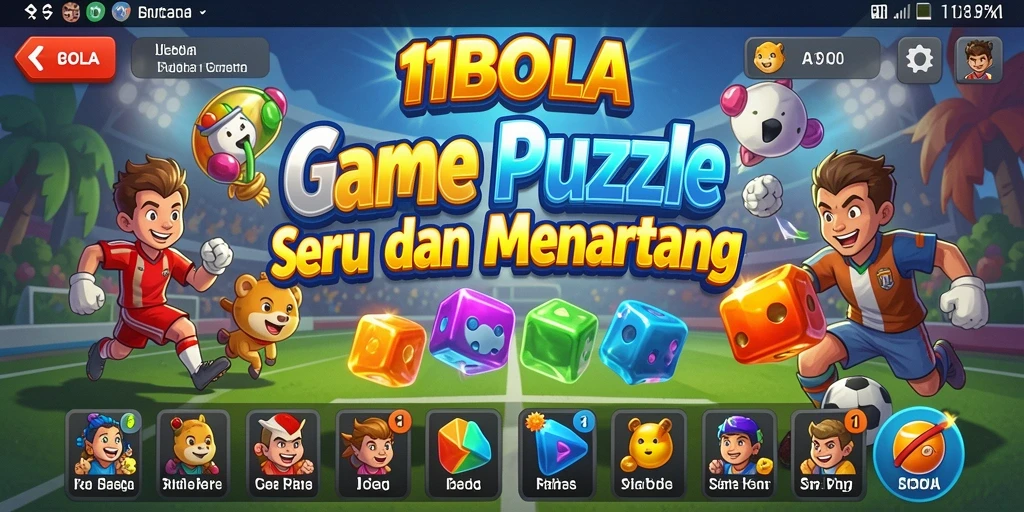 Tampilan gameplay 11BOLA yang menarik dan menantang di setiap level.