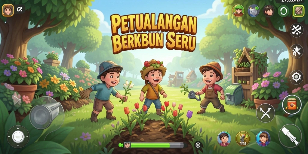 Tampilan gameplay seru dari game Farming 2739 yang penuh warna.