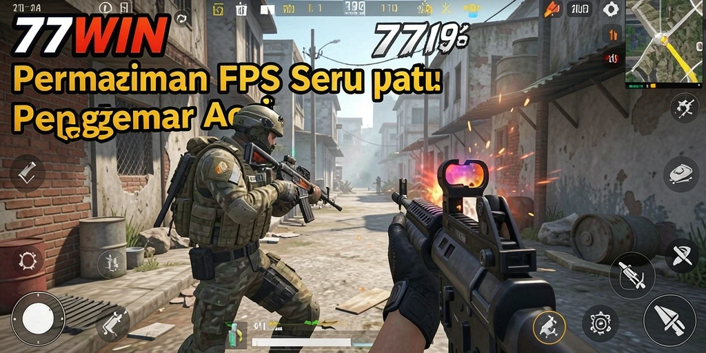 Gambaran gameplay seru dalam 77WIN, permainan FPS menegangkan.