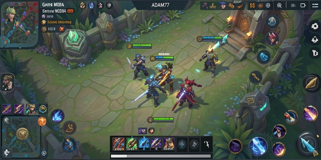 Gameplay seru di ADAM77 dengan karakter unik dan arena menantang.