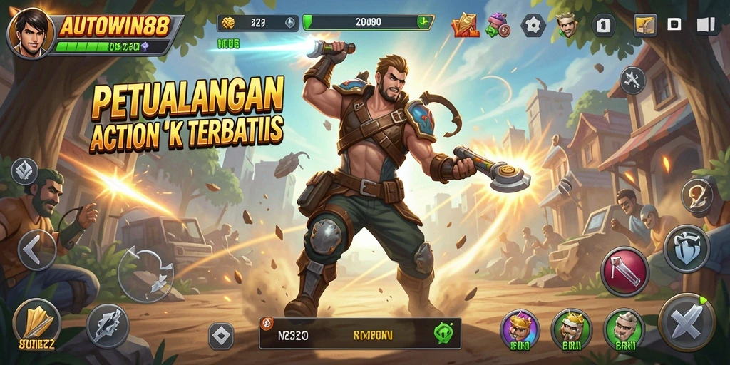 Tampilan grafis mengesankan dalam gameplay Action AUTOWIN88.