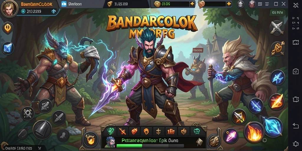 Tampilan gameplay seru di BANDARCOLOK dengan aksi pertempuran yang mendebarkan.