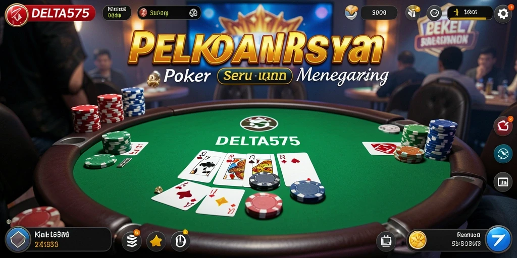 Tampilan gameplay poker yang menegangkan dan menarik.