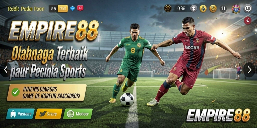 Screenshot utama EMPIRE88 yang menampilkan aksi menegangkan dalam permainan olahraga.