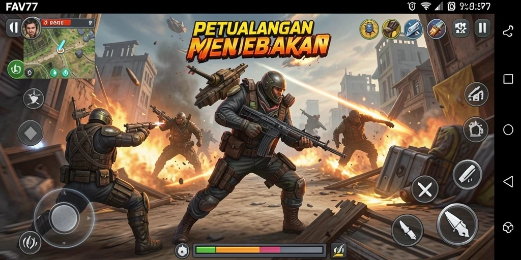 Tampilan gameplay seru dari FAV77 dengan aksi mendebarkan.