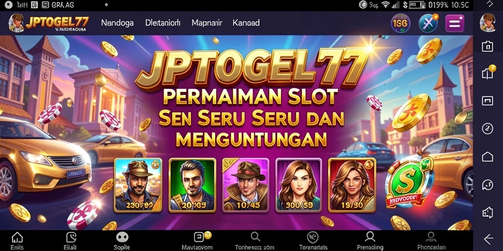 Screenshot gameplay slot JPTOGEL77 yang menarik dan penuh warna.