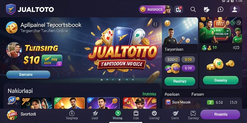 Tampilan menarik aplikasi JUALTOTO dalam taruhan olahraga.
