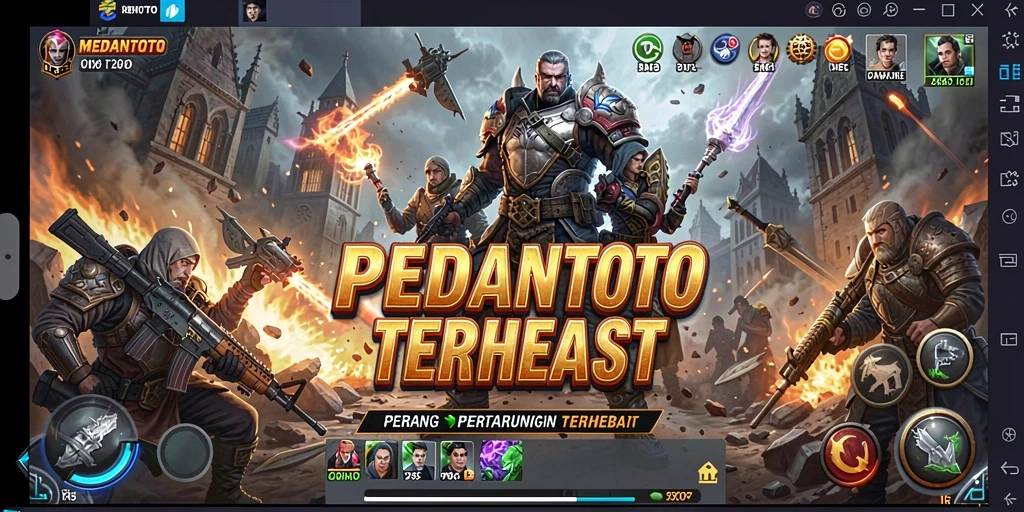 Tampilan gameplay seru di MEDANTOTO dengan pertarungan yang menegangkan.
