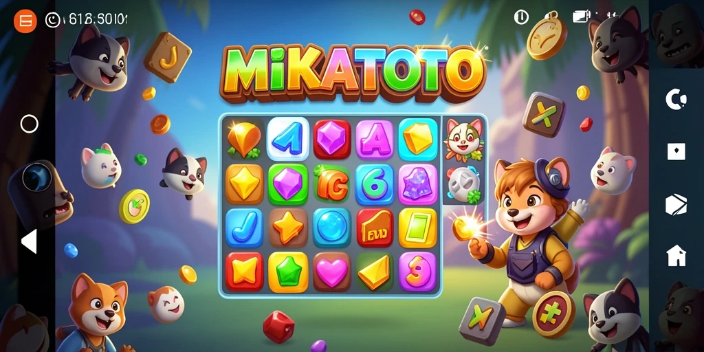 Gameplay seru MIKATOTO dalam aksi Match-3 yang menantang.