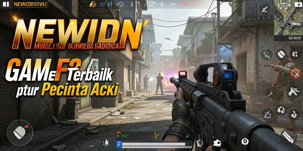 Screenshot menampilkan aksi mendebarkan dalam gameplay FPS NEWIDN.