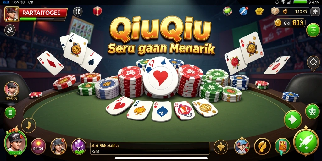 Tampilan gameplay menarik dalam PARTAITOGEL QiuQiu.