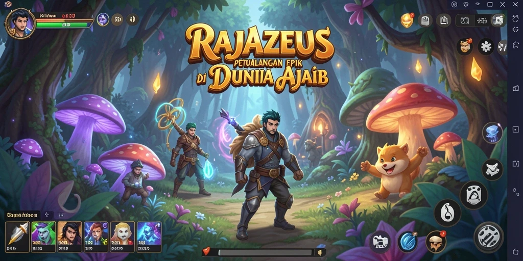 Screenshot menunjukkan aksi mendebarkan dalam petualangan RAJAZEUS.