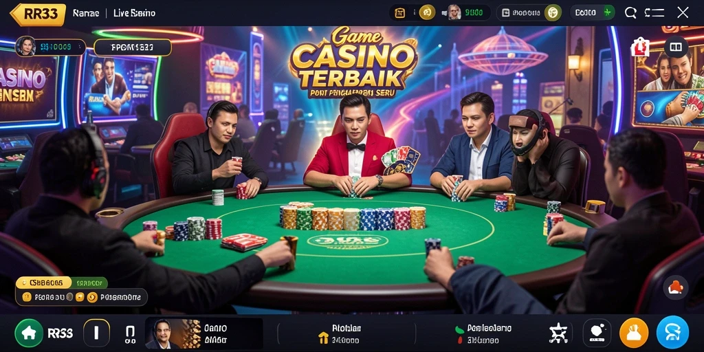 Tampilan gameplay mendebarkan dari Live Casino RR33.