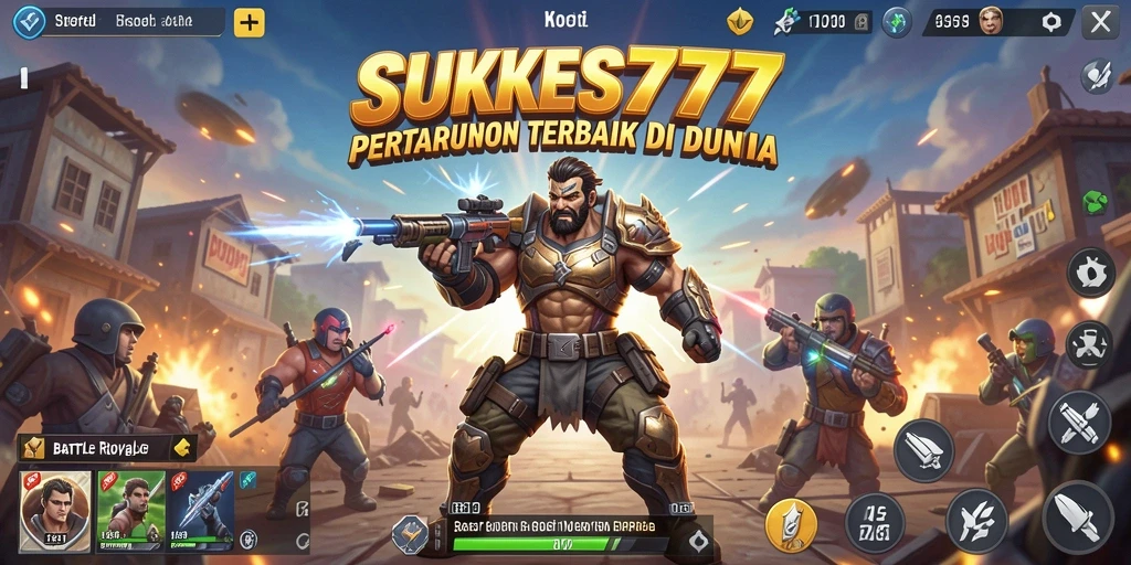Tampilan gameplay SUKSES777 dalam aksi Battle Royale.