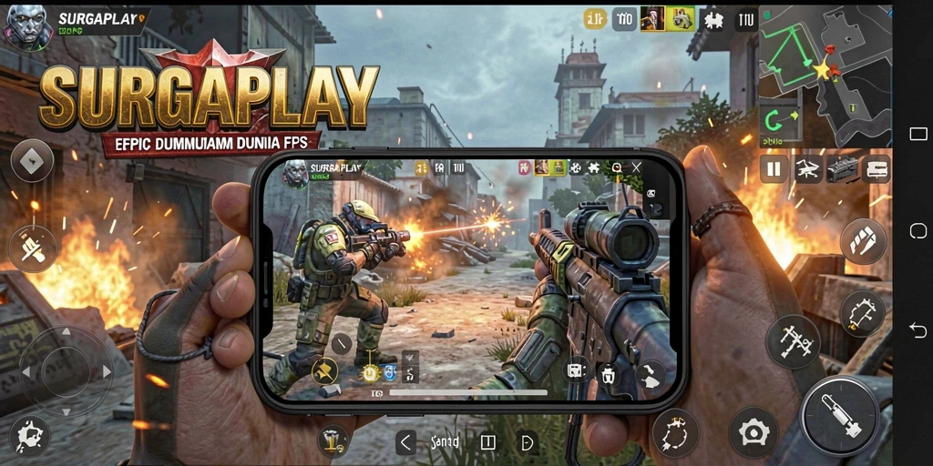 Tampilan gameplay SURGAPLAY yang mendebarkan dan intens.