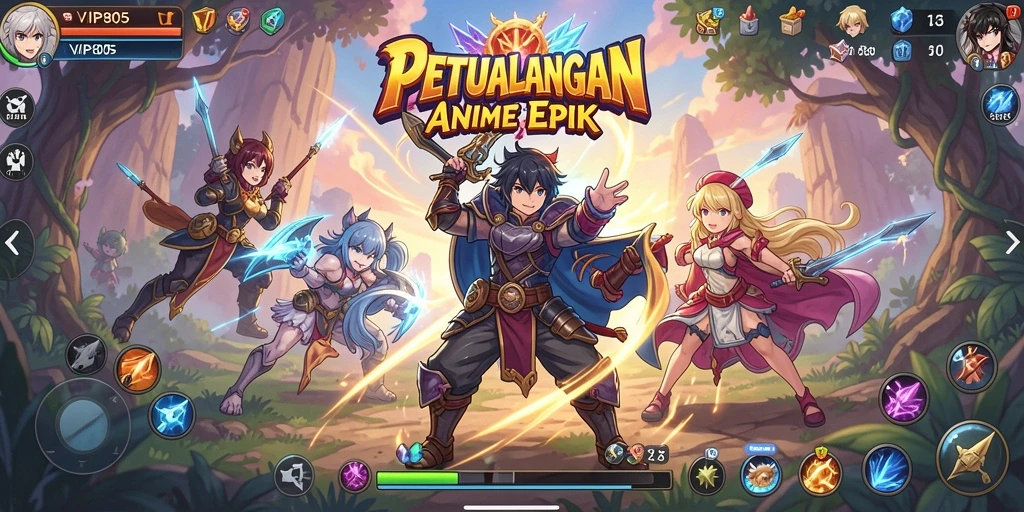 Tampilan gameplay menarik dari <strong>VIP805</strong> dengan karakter Anime ikonik.