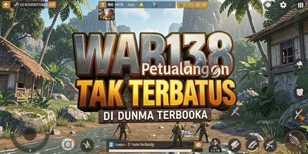 Screenshot menunjukkan aksi seru di dunia terbuka WAR138.