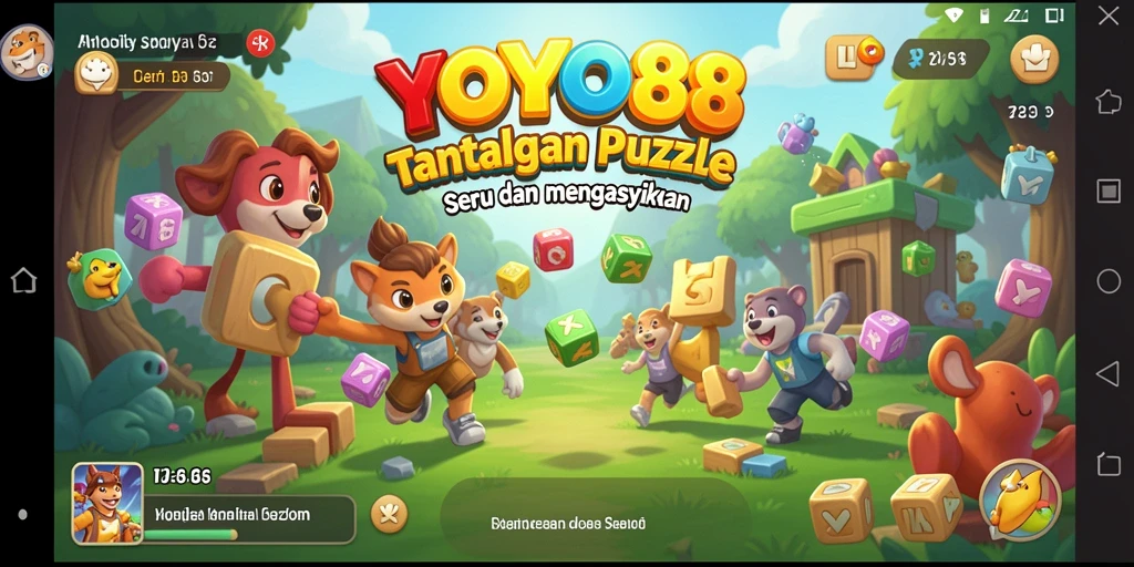 Tampilan gameplay YOYO88 yang seru dan beragam teka-teki.